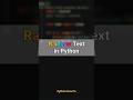 Rainbow🌈 Text in Python