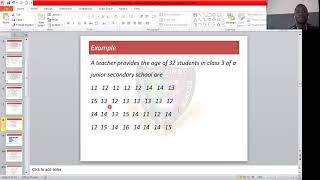 GOD FIRST COLLEGE: MATHEMATICS  STATISTICS1   SS1 WEEK 6
