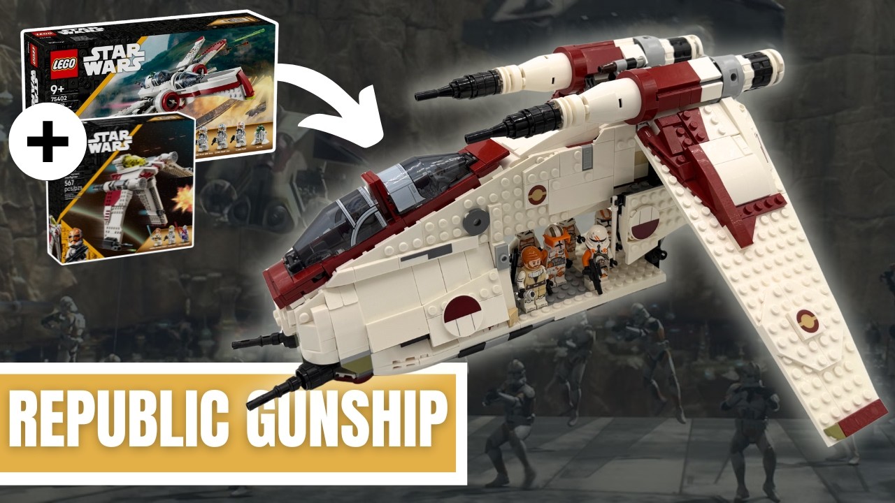 I Turned the V-19 & ARC-170 into a Republic Gunship | LEGO 75432 +