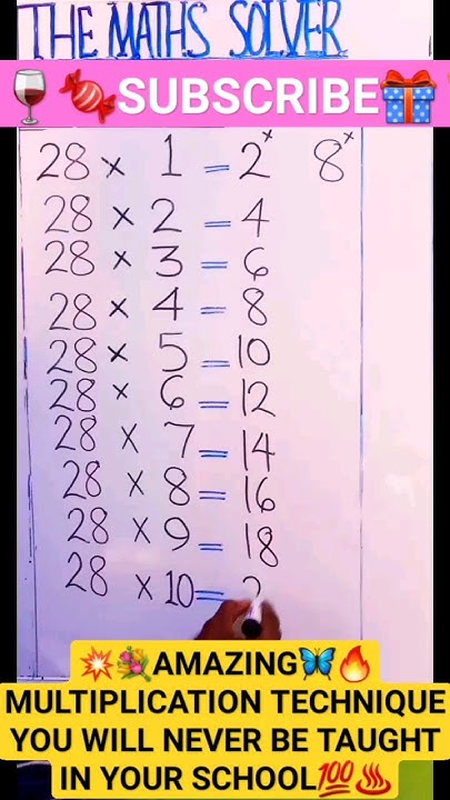 💥BOOM♨️ Easy Trick to Learn Multiplication Table 28x Faster💯💥 #math # ...