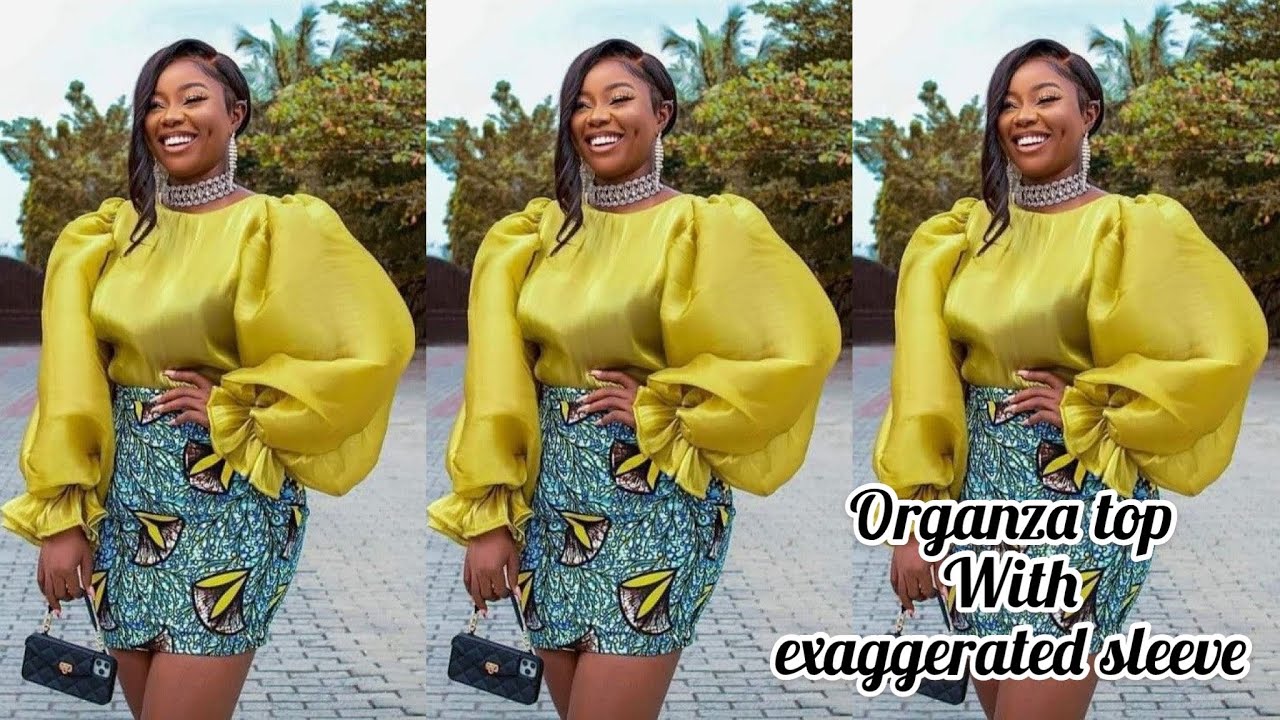 ORGANZA TOP WITH EXAGGERATED SLEEVE - YouTube