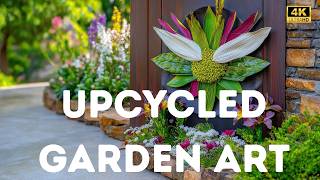 🌸♻️ 12 Amazing DIY Garden Art Ideas: Turn Trash into Beautiful Upcycled Garden Decor