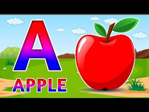 Phonics Song 2 with TWO Words in 3D - A For Apple🍎🍏- ABC Alphabet Songs with Sounds for Children's