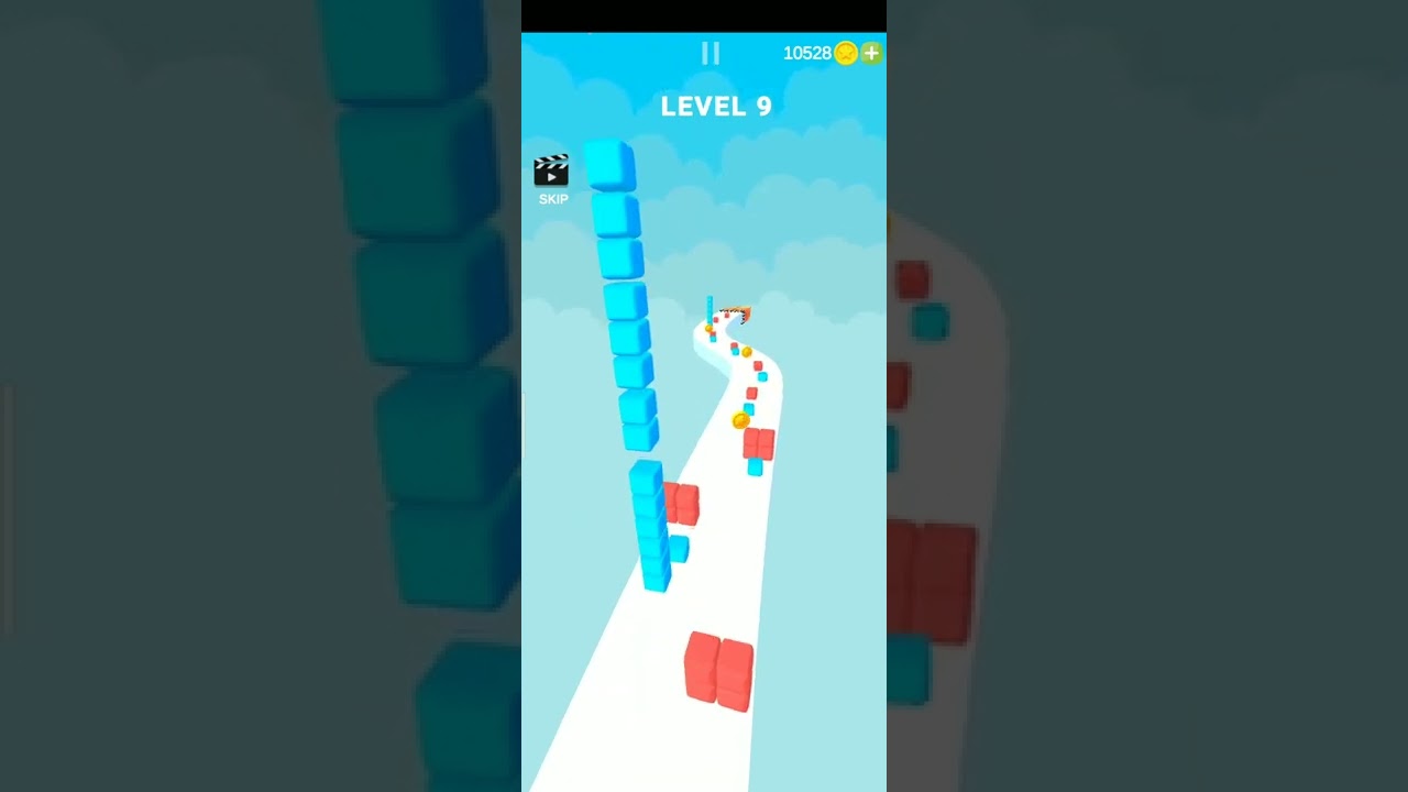 Cube stacker surfer 3d best Android and iOS gameplay level 9