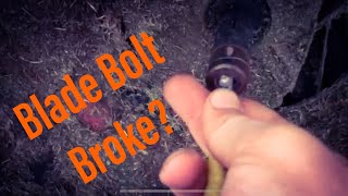 Remove Lawn Mower Broken Blade Bolt