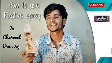 How To Use Fixative Spray In Charcoal Drawing ✨😊🥰✨