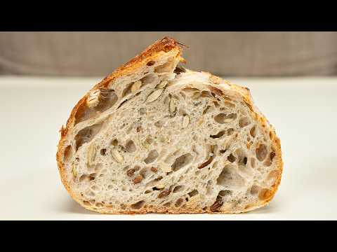 Only 1g of Yeast! Easy Seeded Bread with a Crispy Crust