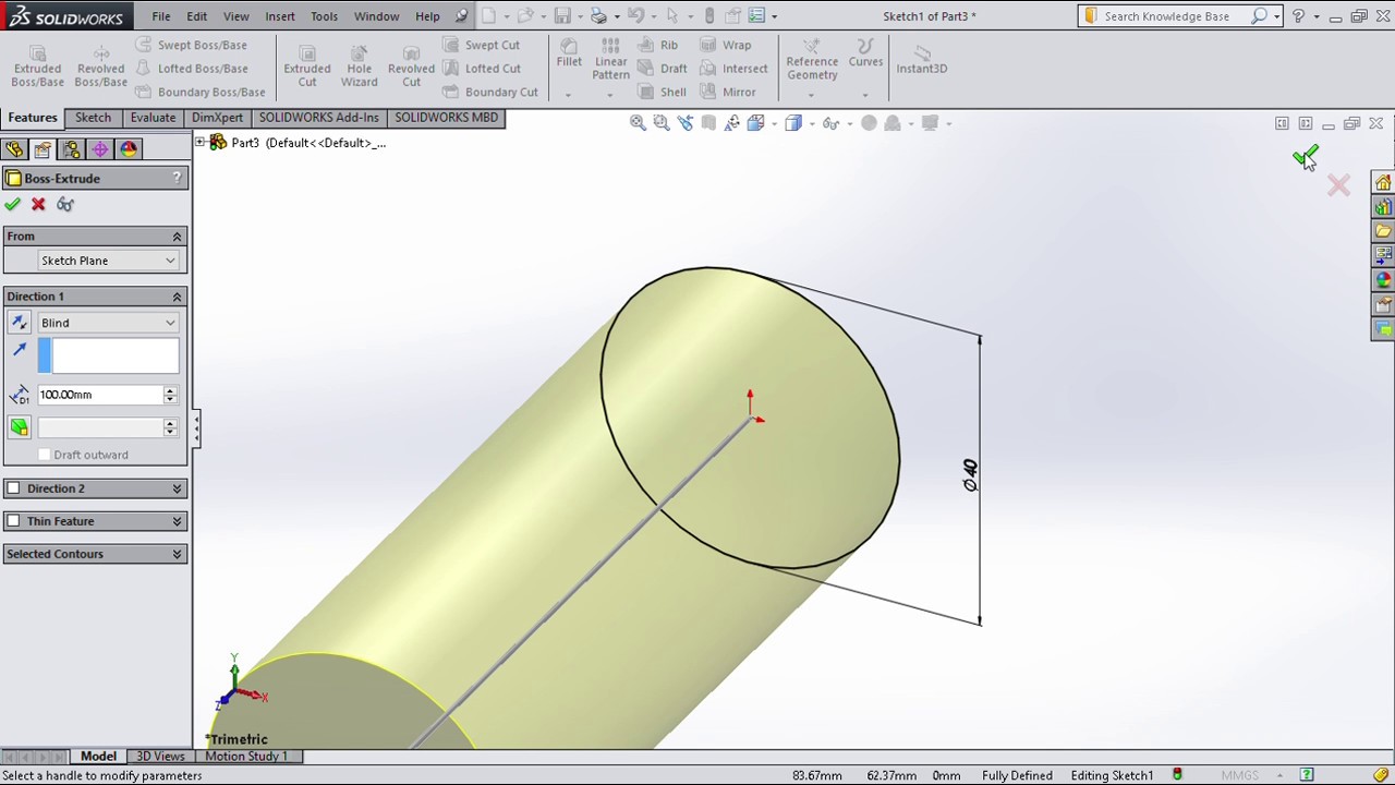 SOLIDWORKS - Making A 3D Circle - YouTube