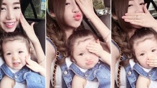 tin tuc sao viet_Không thể cưỡng nổi vẻ đáng yêu của Cadie khi bắt chước mẹ Elly Trần