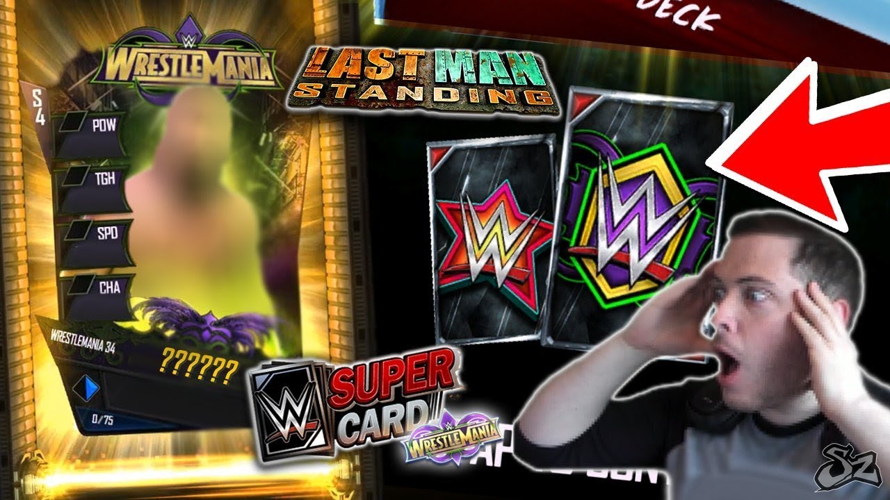 CRAZY LAST MAN STANDING REWARD PACKS!! NEW WRESTLEMANIA 34 FUSION! | WWE SuperCard