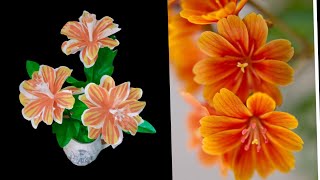 cara membuat bunga lewisia dari plastik kresek