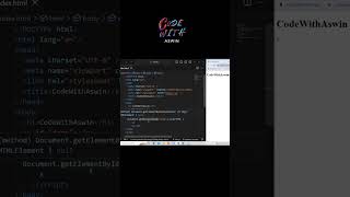 SCRIPT TAG EXPLANATION #script #javascript #codewithaswin #beginners #shorts #ytshorts