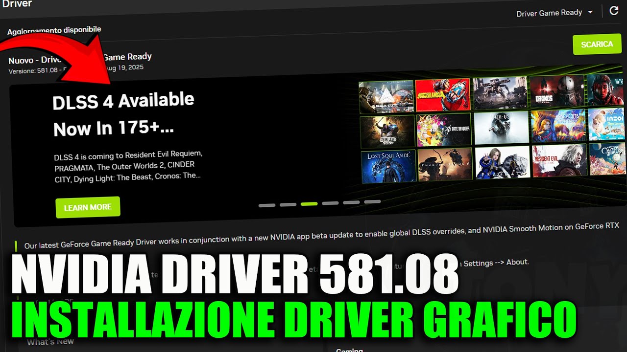 Nvidia Driver 581.08 | Come scaricare e installare i driver NVIDIA per ...