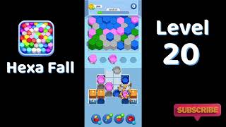 Hexa Fall Level 20 Walkthrough 🎯 | Color Sort Satisfying Puzzle Gameplay | Solutionguruji