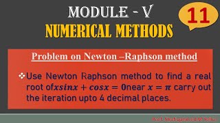 Problem Newton Raphson Method Find A Real Root Of 𝒙𝒔𝒊𝒏𝒙𝒄𝒐𝒔𝒙𝟎 Near 𝒙𝝅 18Mat21
