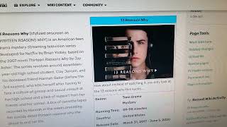 13 Reasons Why is on Terrible TV Series Wiki
