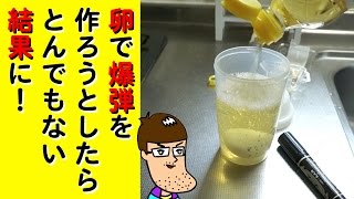 卵で爆弾を作ろうとしたら大事件！