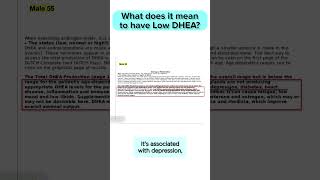 What does it mean to have low DHEA?