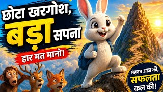 छोटा खरगोश, बड़ा सपना 🐰 | हार मत मानो | Hindi Motivational Cartoon Story