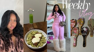WEEKLY VLOG | Days as a Mom + DIY Junk Brushes + Self Care + Green Pasta Recipe + Heatless Curls