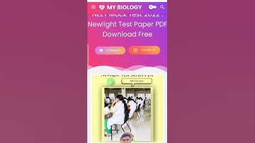 Newlight Test Series PDF download। NEET 2022 Test Paper #shorts #neet #neet2022 #pdf #mybiology