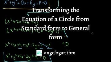 Transforming the Equation of a Circle (Part 2) | Analytic Geometry | Precalculus | angelogarithm