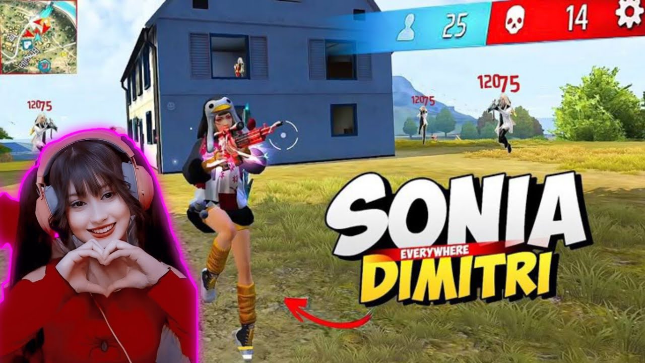 Live FREE FIRE 🔥 SONIA DIMITRI LADKI 14 KHEL 🤔