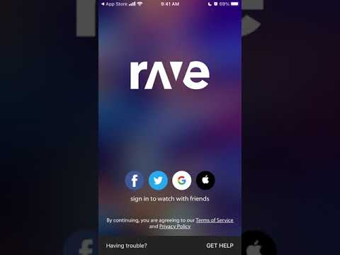How to sign in to Rave app with Apple id?