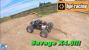 HPI Savage X4.6  - Bash session at the track!