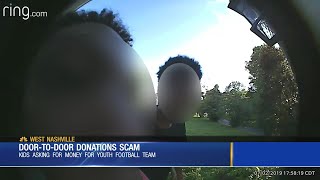 Neighbors warn of kids going door-to-door soliciting money