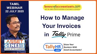 How to Manage Your Invoices in TallyPrime? | Free Tamil-Eng Webinar on TallyPrime | G.Manikandan