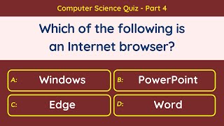 Computer Science Quiz – Part 4/10 | 10 MCQs | Fundamental Concepts Every CS Learner Should Know