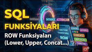 Ən vacib SQL funksiyalarının izahı part 1 ROW functions- lower, upper, replace, concat, rpad, lpad