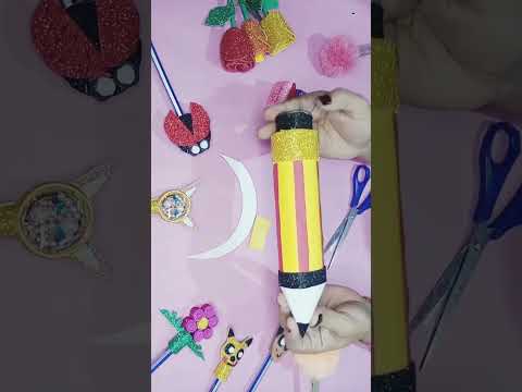 طريقة عمل مقلمه علي شكل قلم رصاص