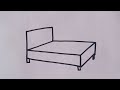 How To Draw A Bed Easy Drawing Step By Step Bed Outline Drawing 