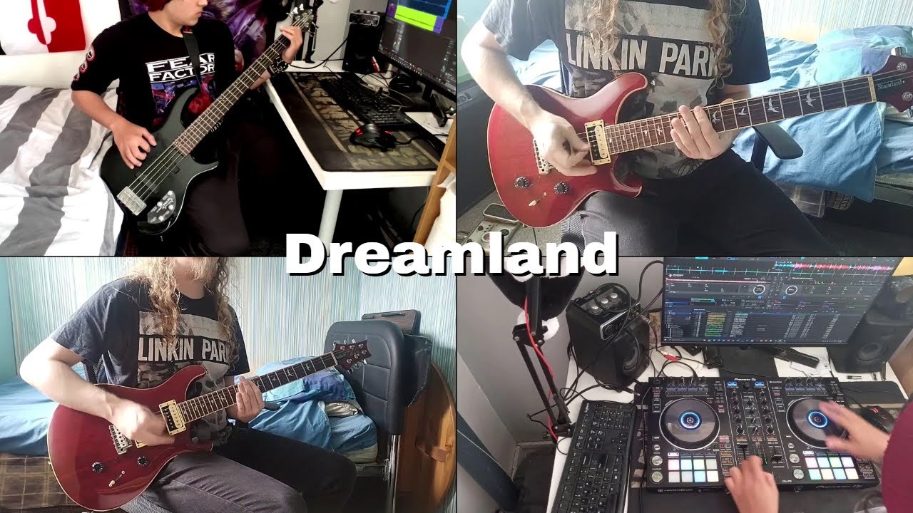 Waterface (Grey Daze) - Dreamland - Guitar + Scratch and Bass collab cover