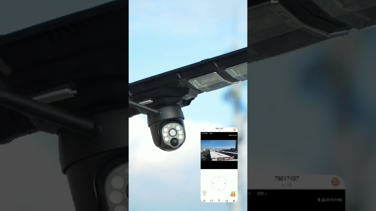 5mp Solar Camera + Lighting Single Lens 4k 450w V380