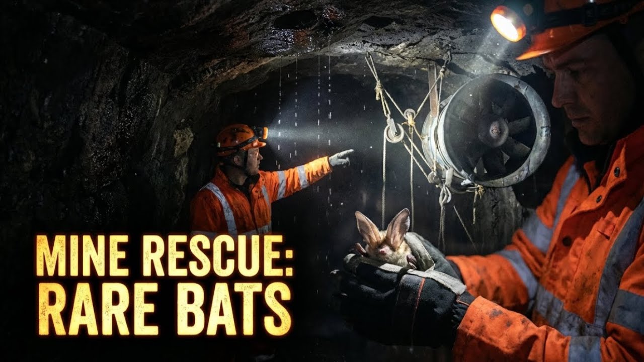 Rescue of rare bats from coal mine - rescue team did the unexpected