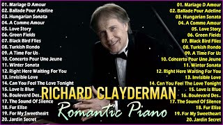 Full [1HOUR] RICHARD CLAYDERMAN - Best Relaxing Music 2024, 🕊️Top 20 Best Relaxing Songs 2024,🤍 #piano Update