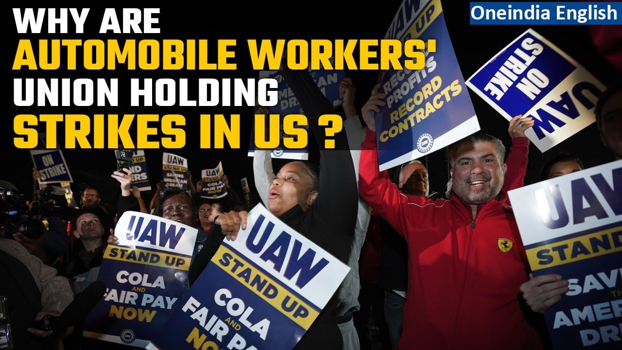 US: United Auto Workers union target ‘Detroit Three’ with first simultaneous strike | Oneindia News