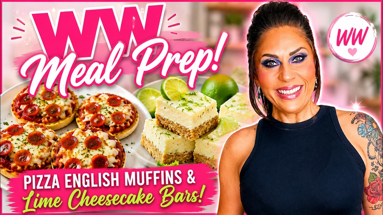 Thumbnail for WW MEAL PREP FOR WEIGHT LOSS - LEMON BLUEBERRY BITES - PIZZA ENGLISH MUFFINS & LIME CHEESECAKE BARS!