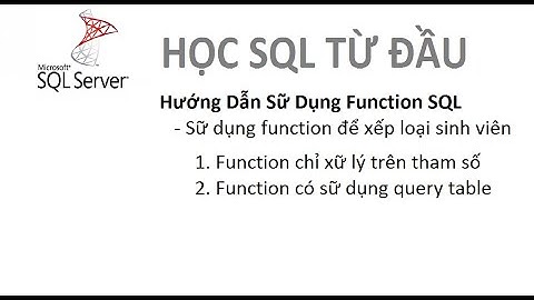 Bài 11: [Học SQL từ đầu] - Hướng Dẫn Sữ Dụng Function Trong SQL Server