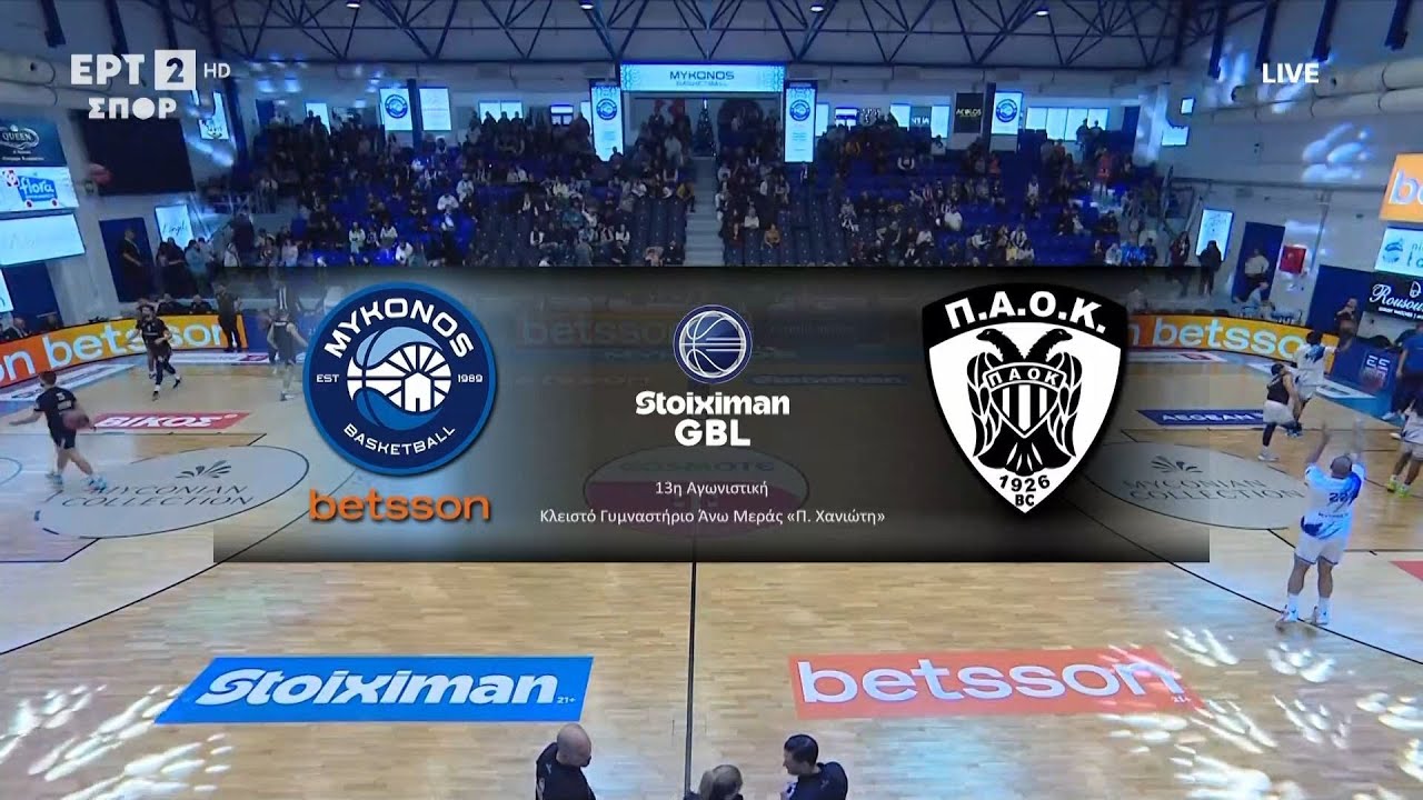 Stoiximan GBL 2025 - 2026 | Μύκονος Betsson BC - ΠΑΟΚ | Highlights