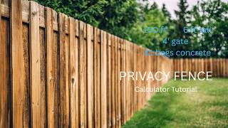 How to Use a Privacy Fence Calculator – Estimate Materials in 2 Minutes