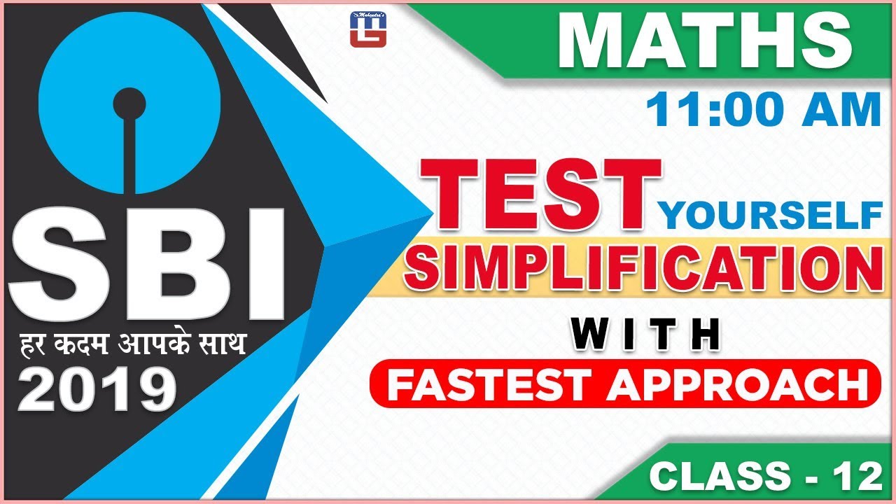 Simplification | SBI Class 2019 | Maths | 11:00 AM
