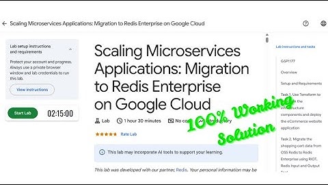 Scaling Microservices Applications: Migration to Redis Enterprise on Google Cloud #GSP1177 #qwiklabs