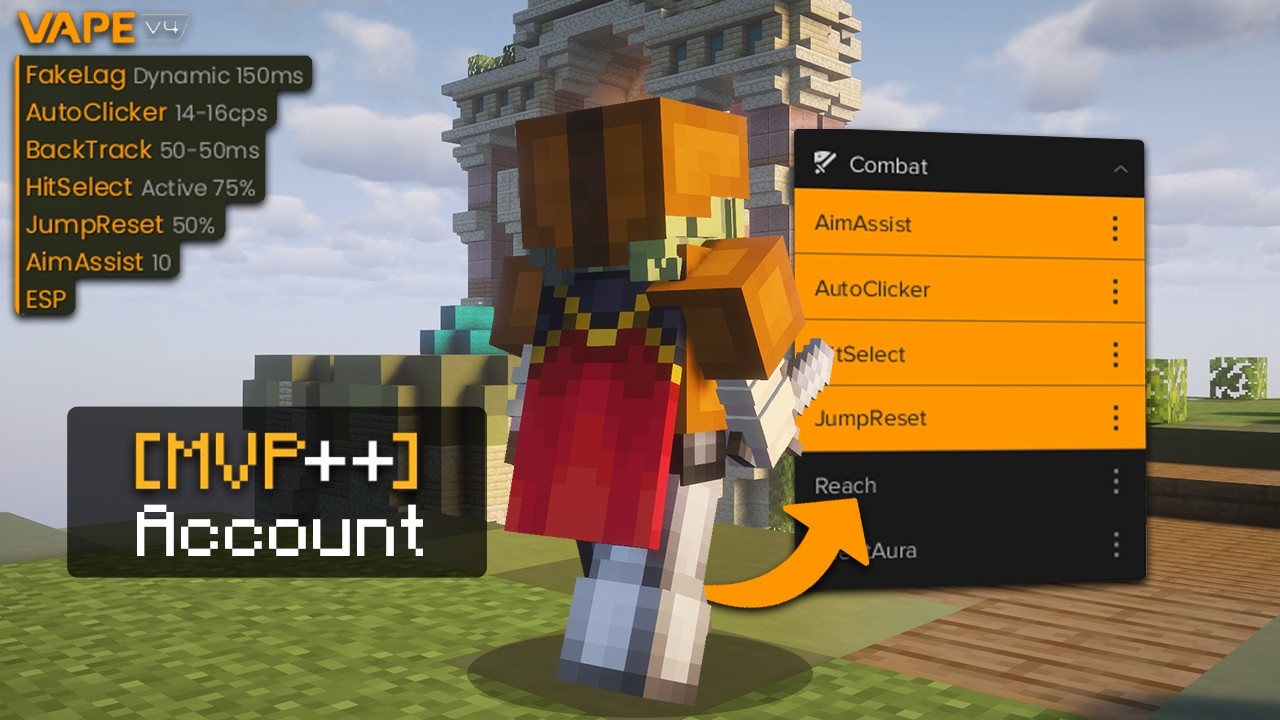 Cheating on Hypixel Bedwars with MVP++ (didn't got banned) | Vape V4