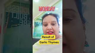Results of Garlic Thyme products by Forever Living products #travel #trending #join team Meenu Das