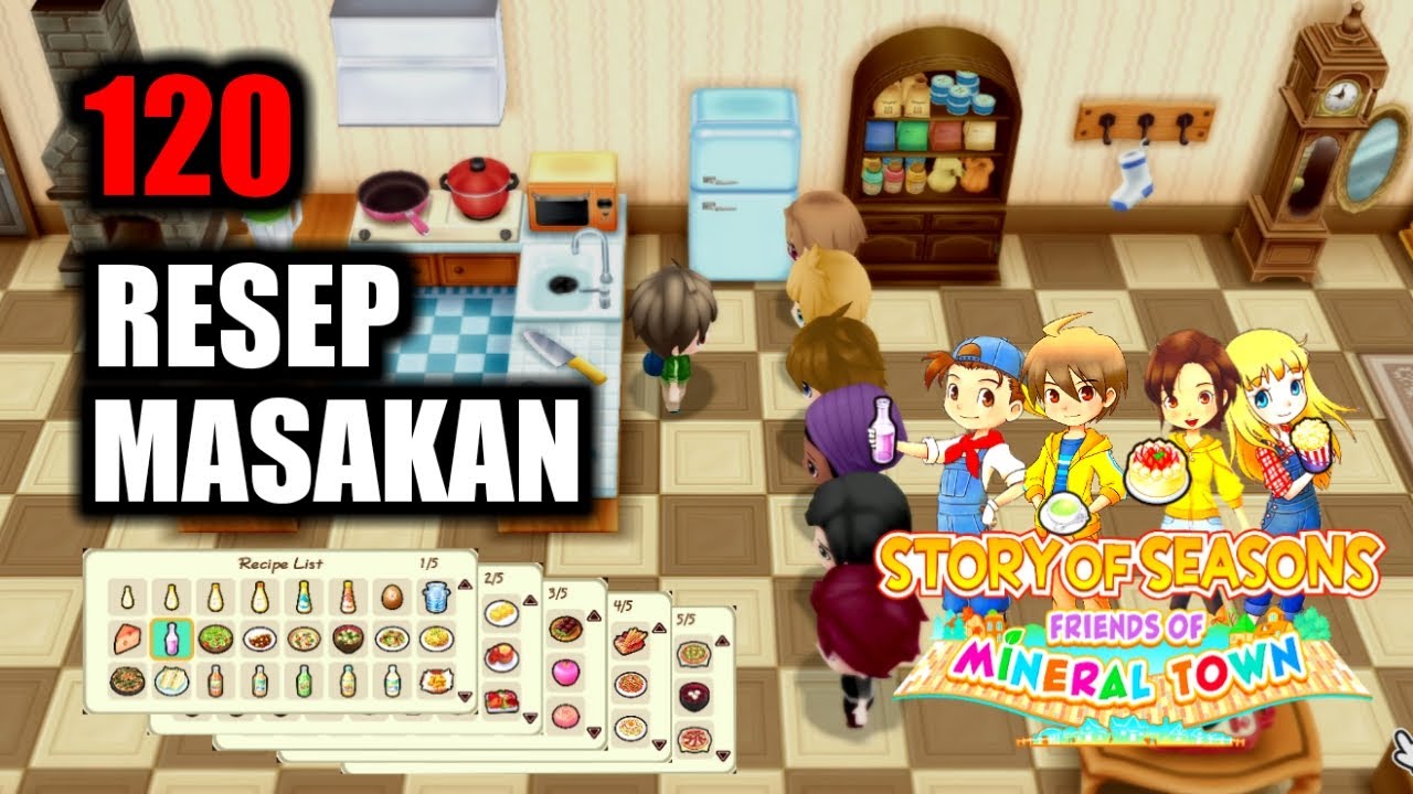CARA MENDAPATKAN SEMUA RESEP MASAKAN HARVEST MOON STORY OF SEASON