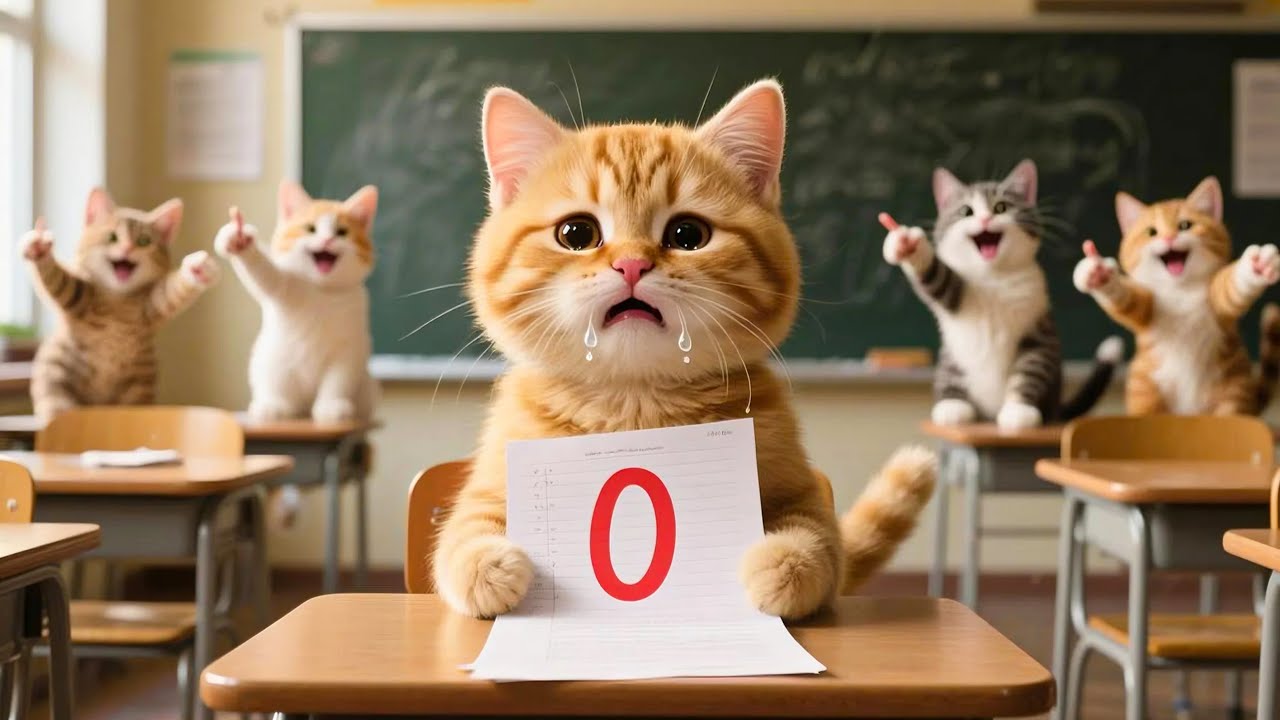 Kitten Runs Away from Home After Failing Exam, Mama Cat Reports to Police for Search !